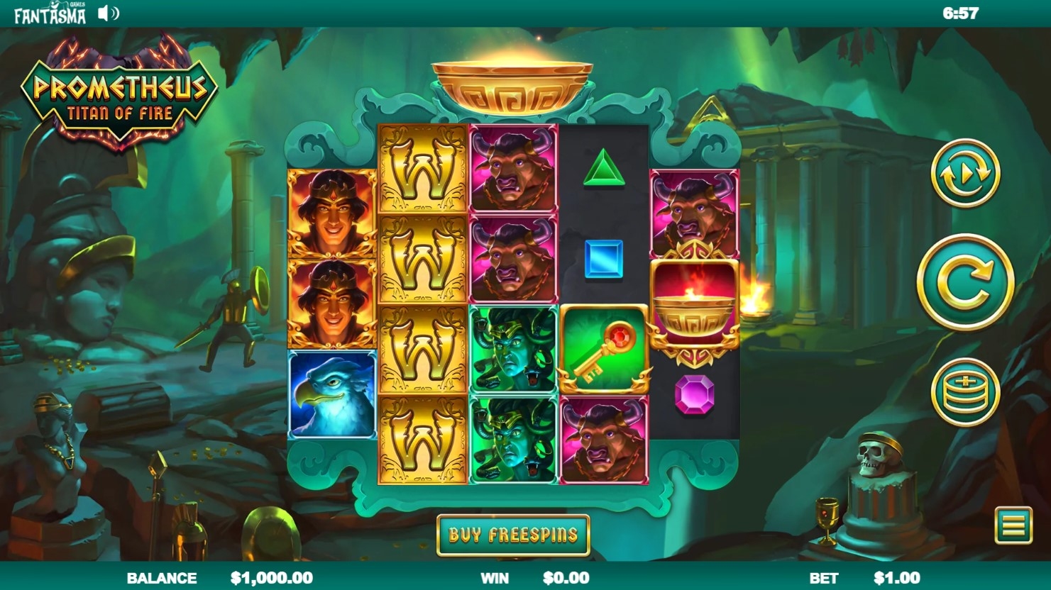 Prometheus Titan of Fire Slot Gameplay