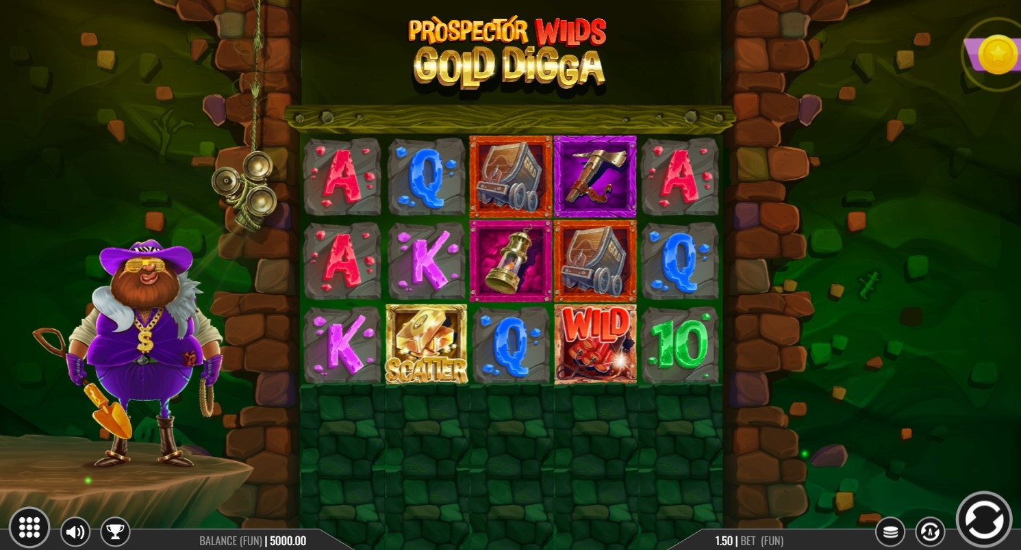 Prospector Wilds Gold Digga Slot Gameplay