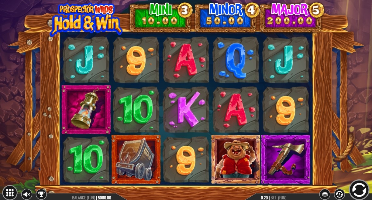 Prospector Wilds Hold and Win Slot Gameplay