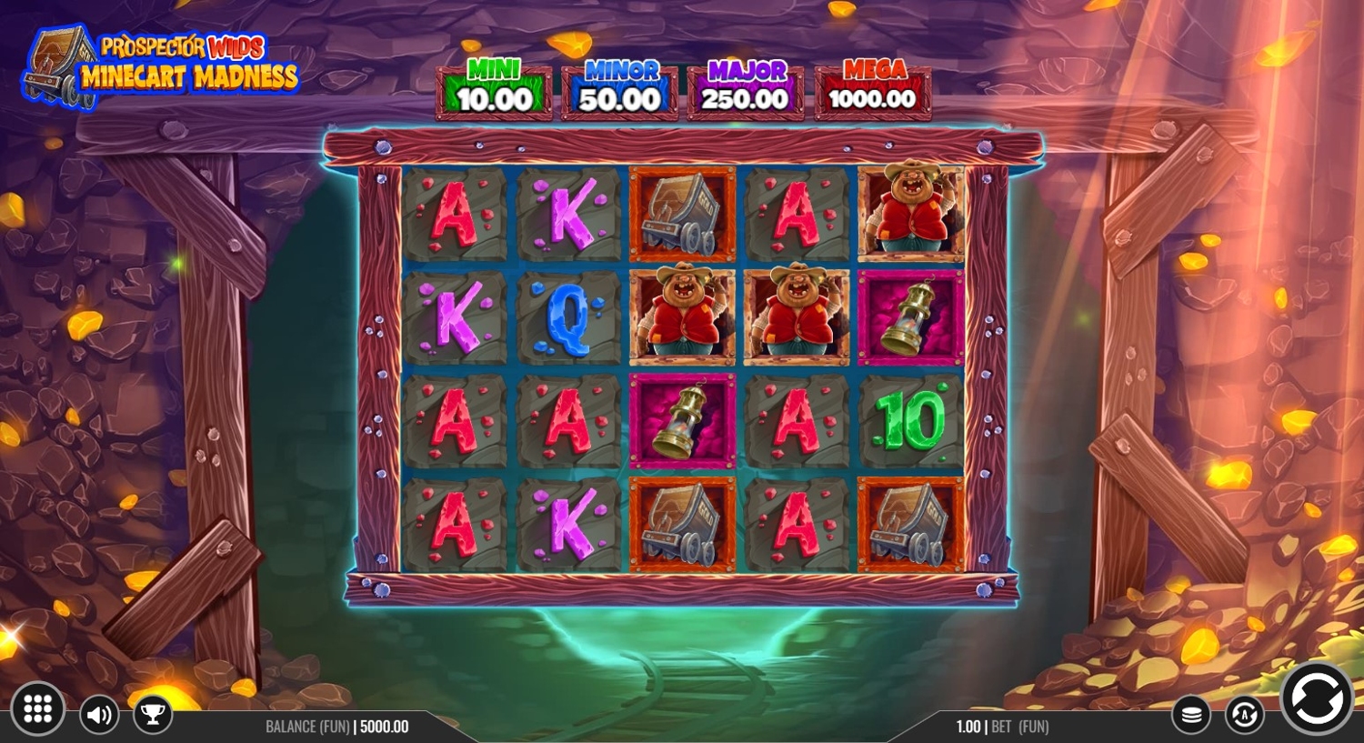 Prospector Wilds Minecart Madness Slot Gameplay