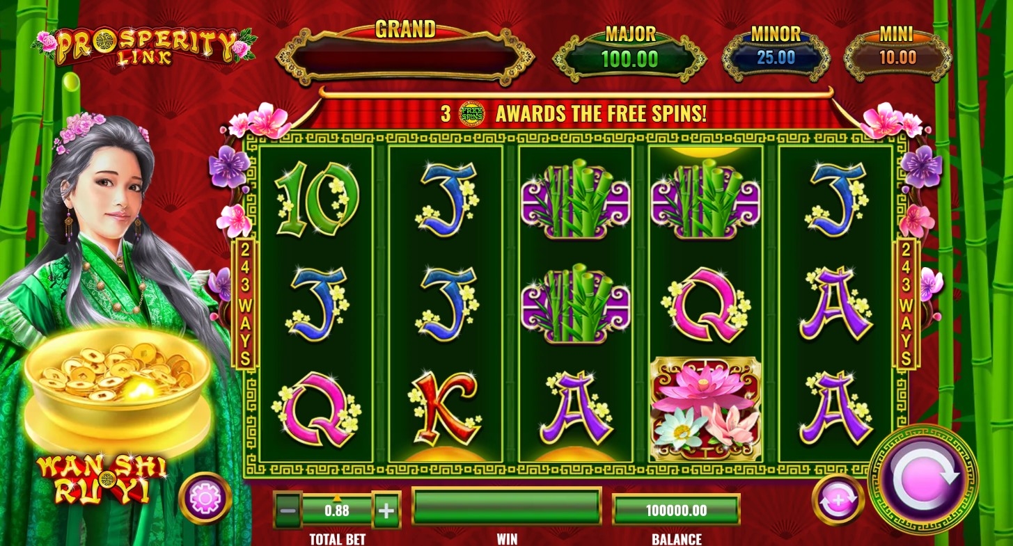 Prosperity Link - Wan Shi Ru Yi Slot Gameplay