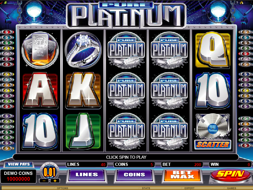Pure Platinum Slot Gameplay