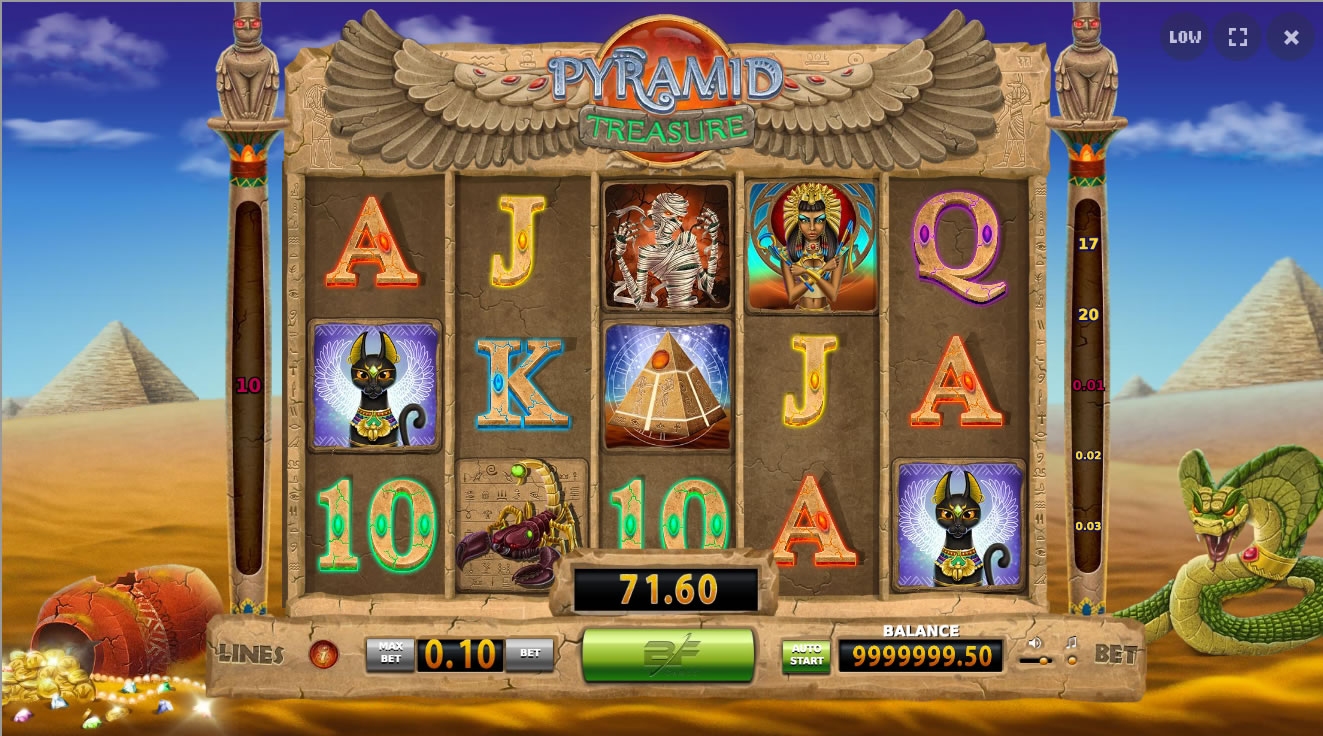 Pyramid Treasure Slot Gameplay