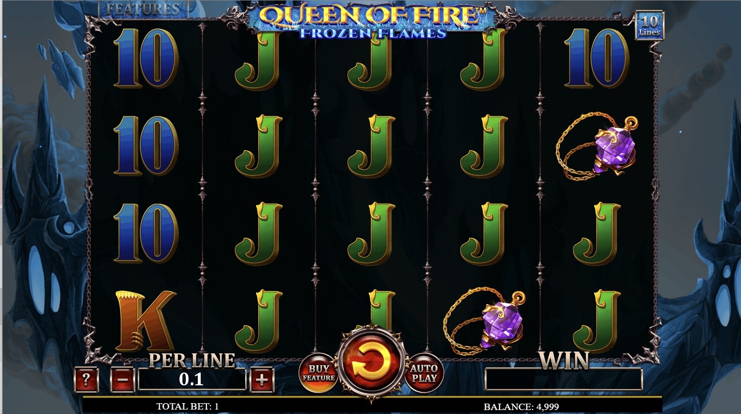 Queen of Fire Frozen Flames Slot Gameplay