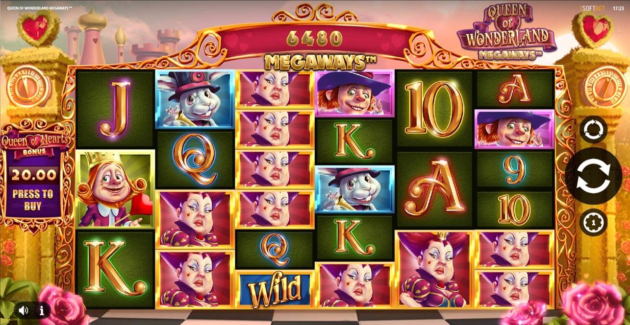 Queen of Wonderland Megaways Slot Gameplay