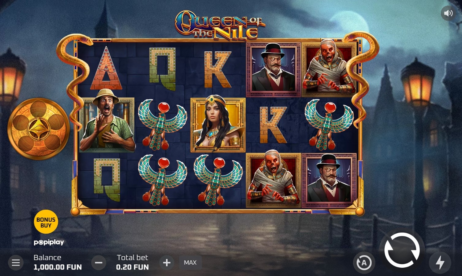 Queen of the Nile (Popiplay) Slot Gameplay