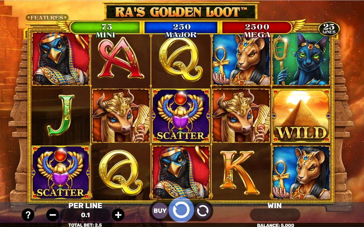Ra's Golden Loot Slot Gameplay
