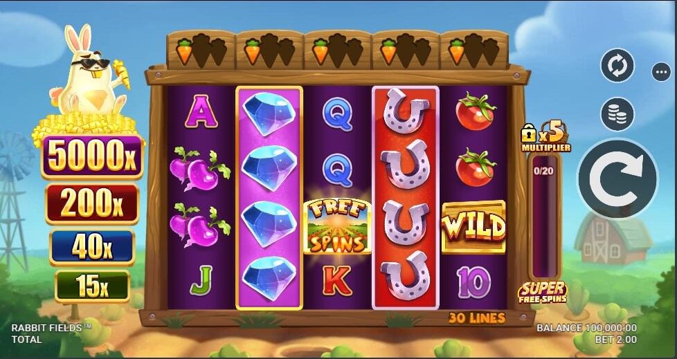 Rabbit Fields Slot Gameplay