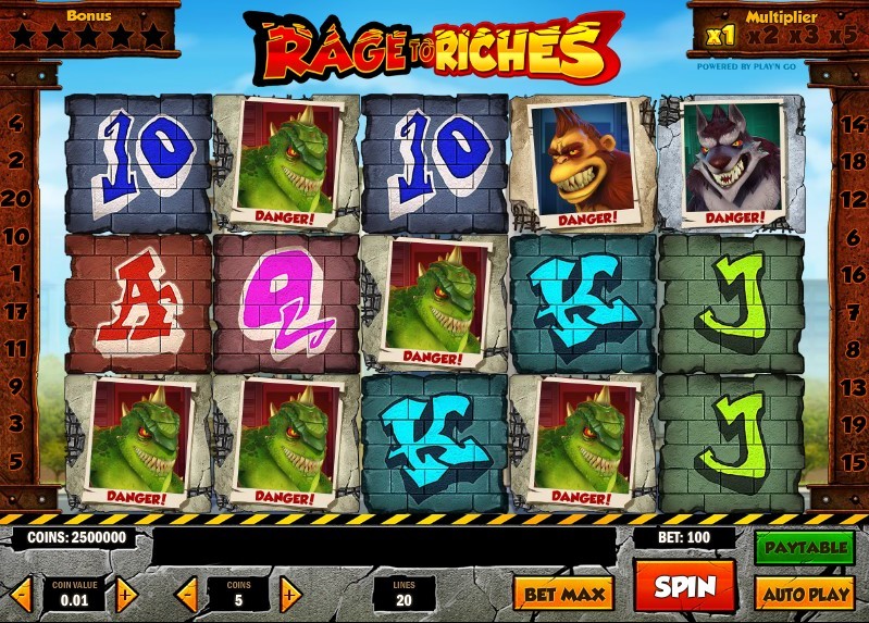 Rage to Riches Slot Gameplay
