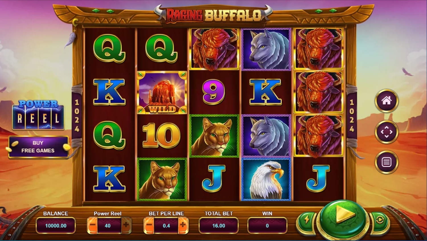 Raging Buffalo Slot Gameplay