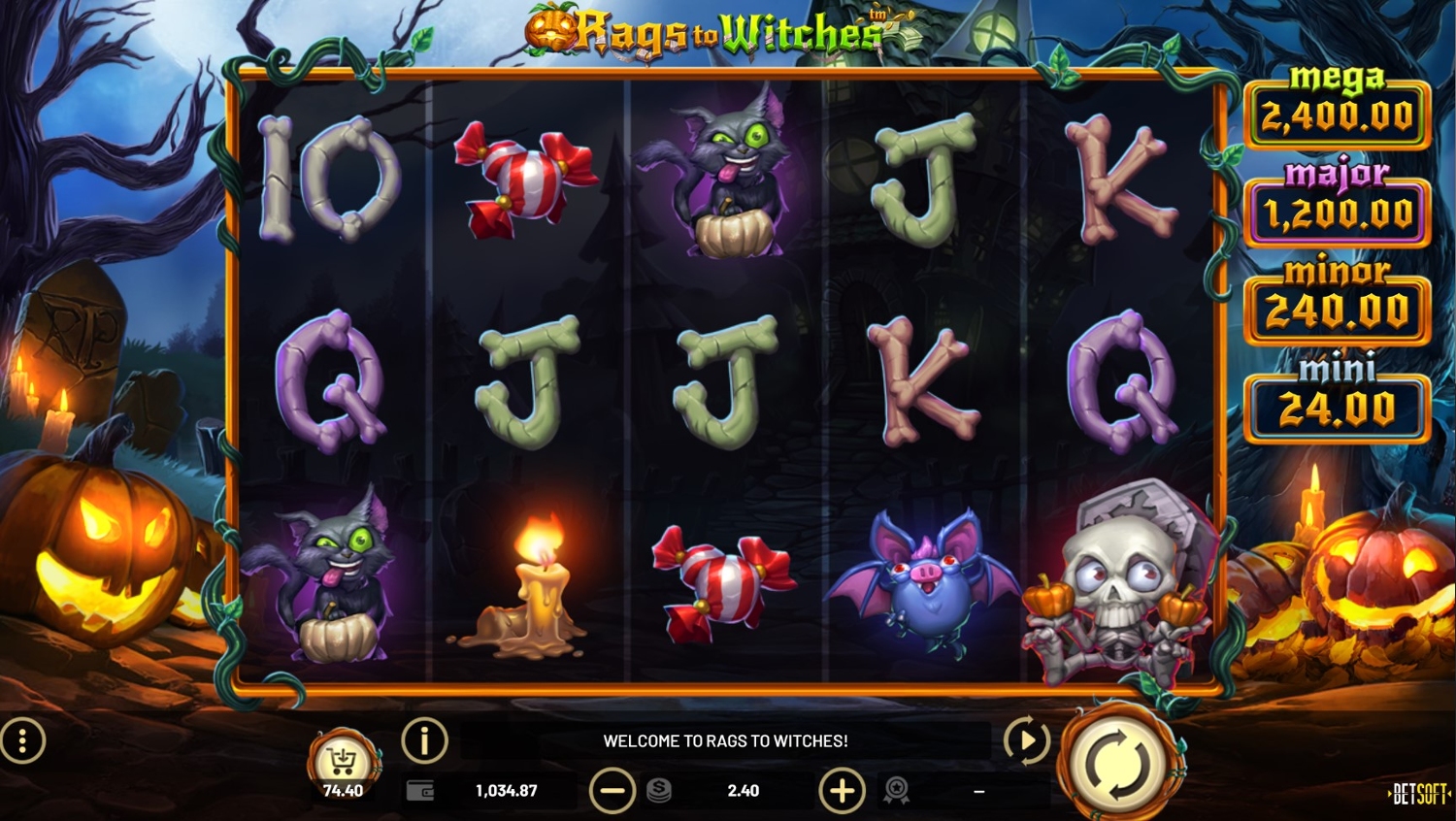 Rags to Witches Slot Gameplay