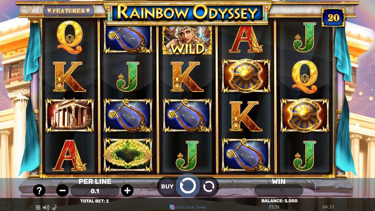 Rainbow Odyssey Slot Gameplay