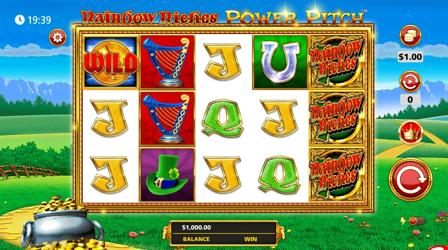 Rainbow Riches Power Pitch Slot Gameplay