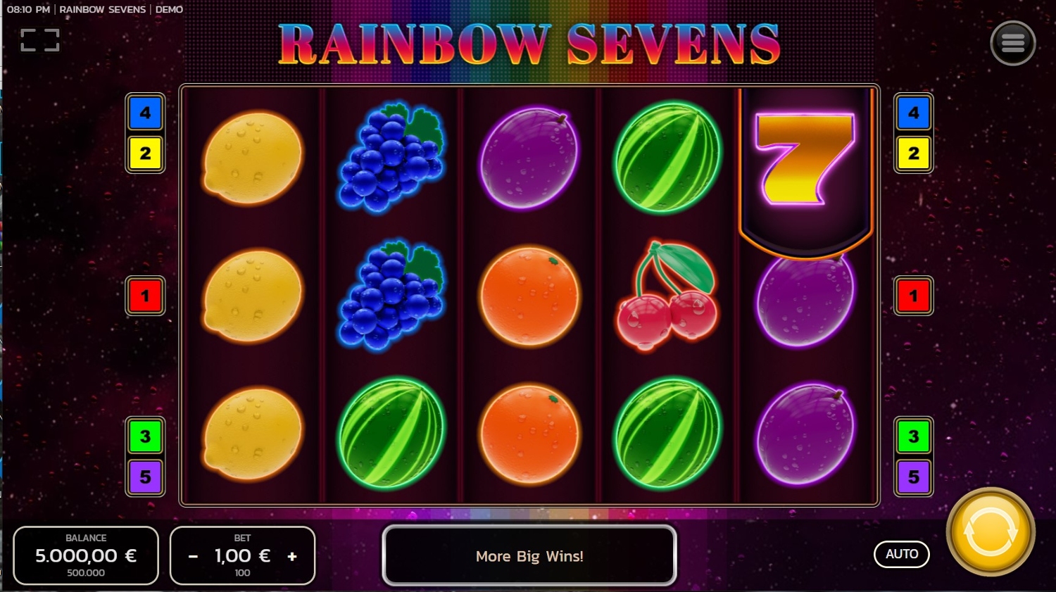 Rainbow Sevens Slot Gameplay