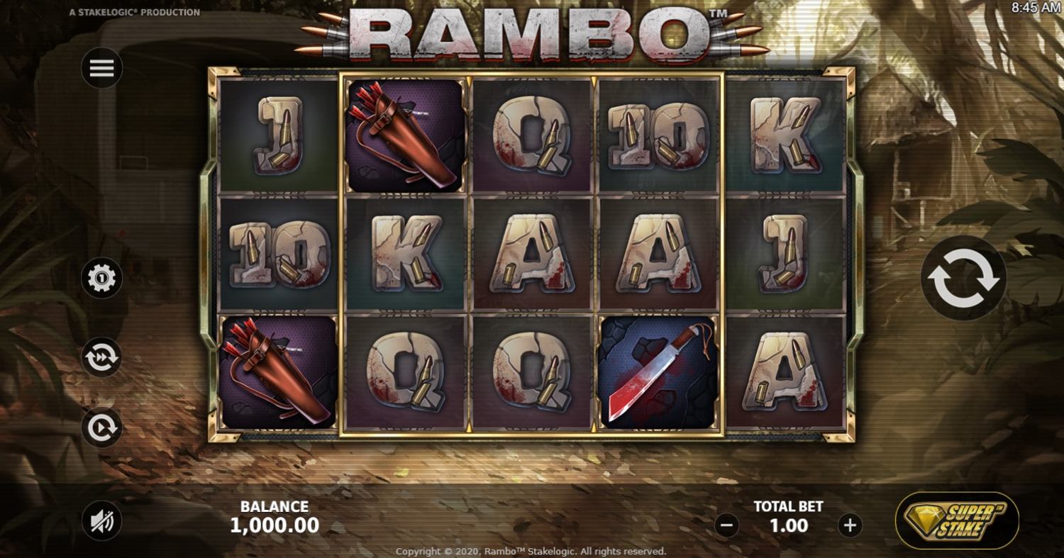 Rambo Stallone Slot Gameplay