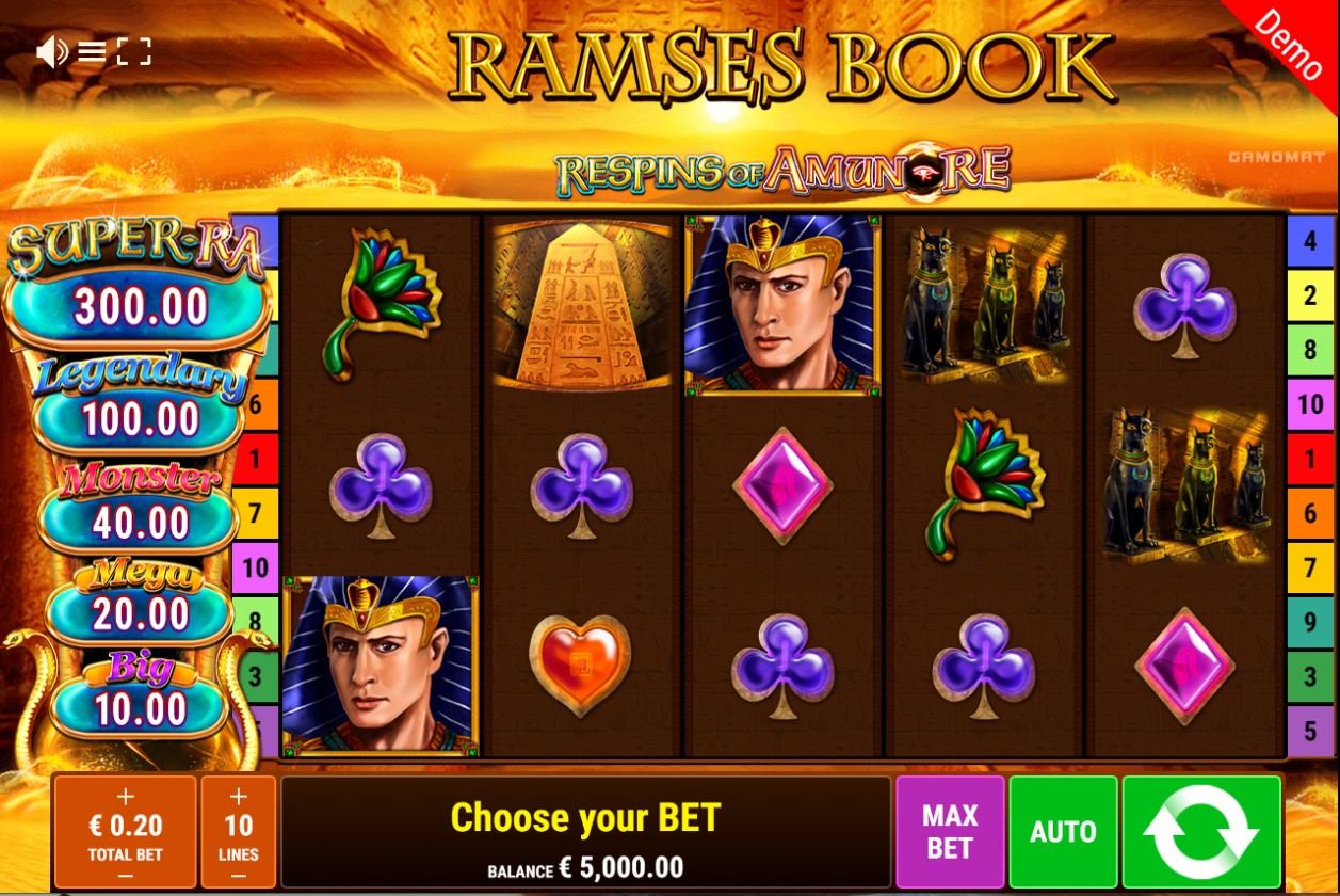 Ramses Book - Respin of Amun-re Slot Gameplay