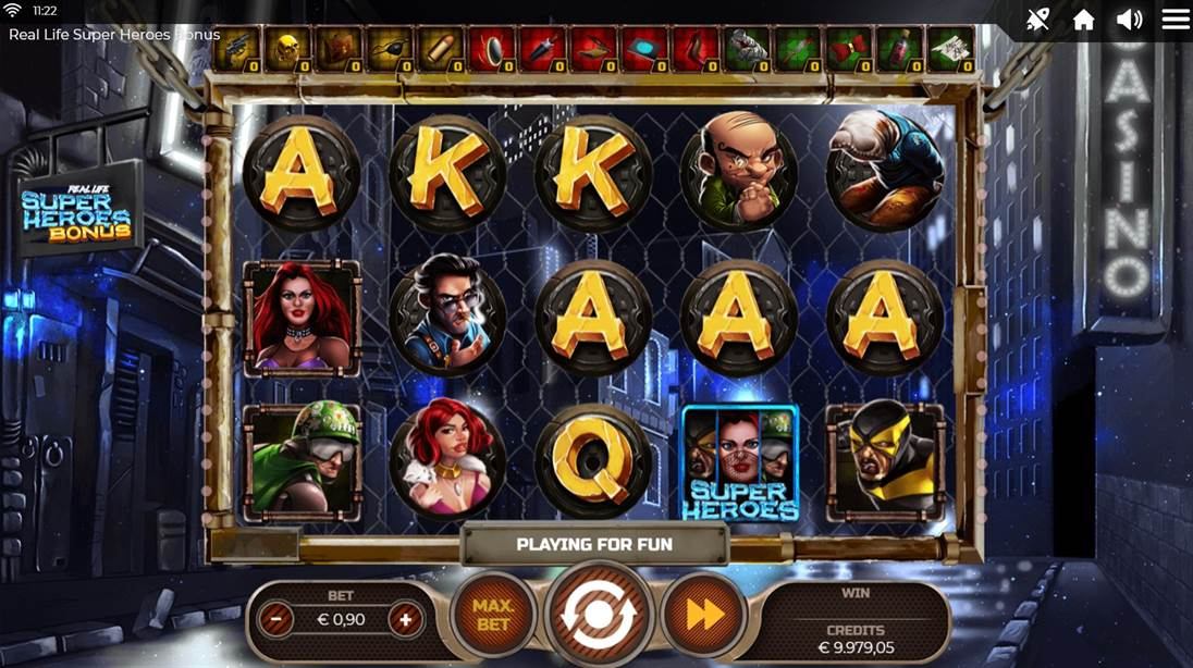 Real Life Super Heroes Bonus Slot Gameplay