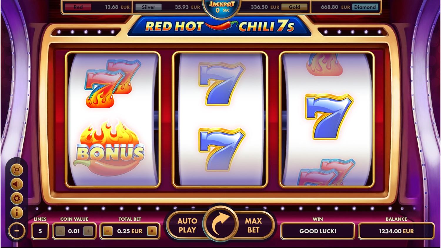 Red Hot Chilli 7s Slot Gameplay