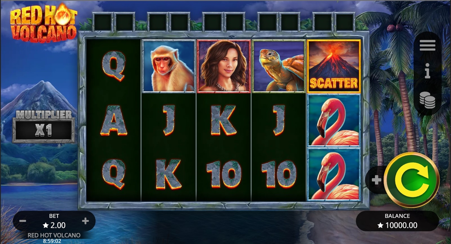 Red Hot Volcano Slot Gameplay