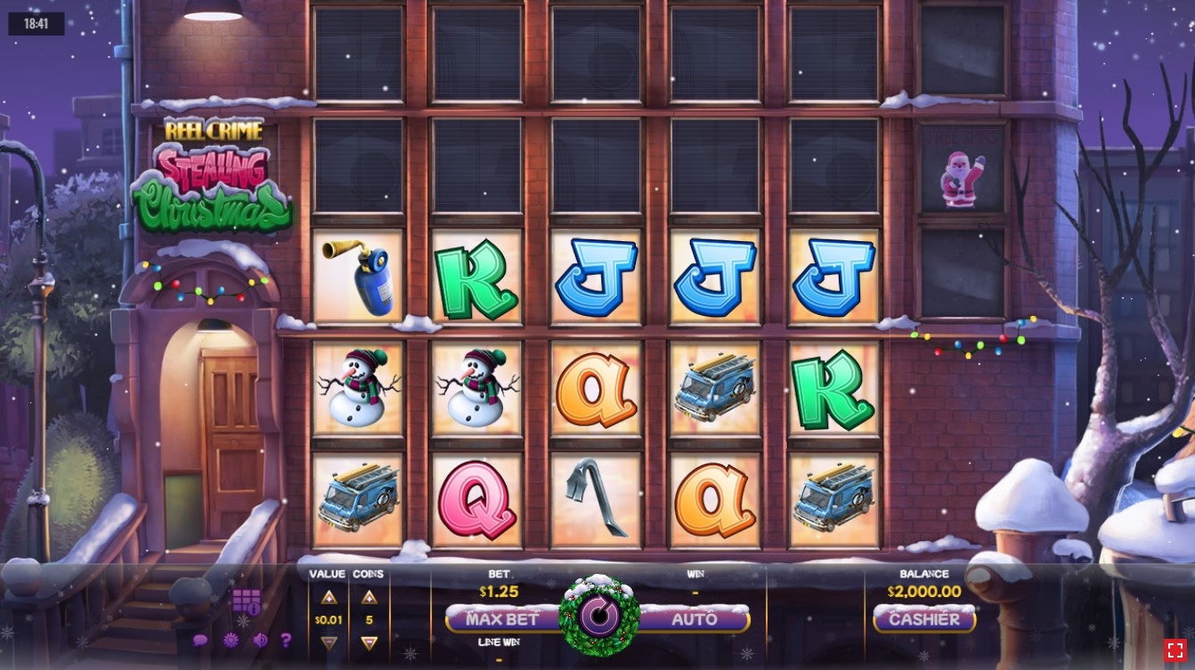 Reel Crime: Stealing Christmas Slot Gameplay