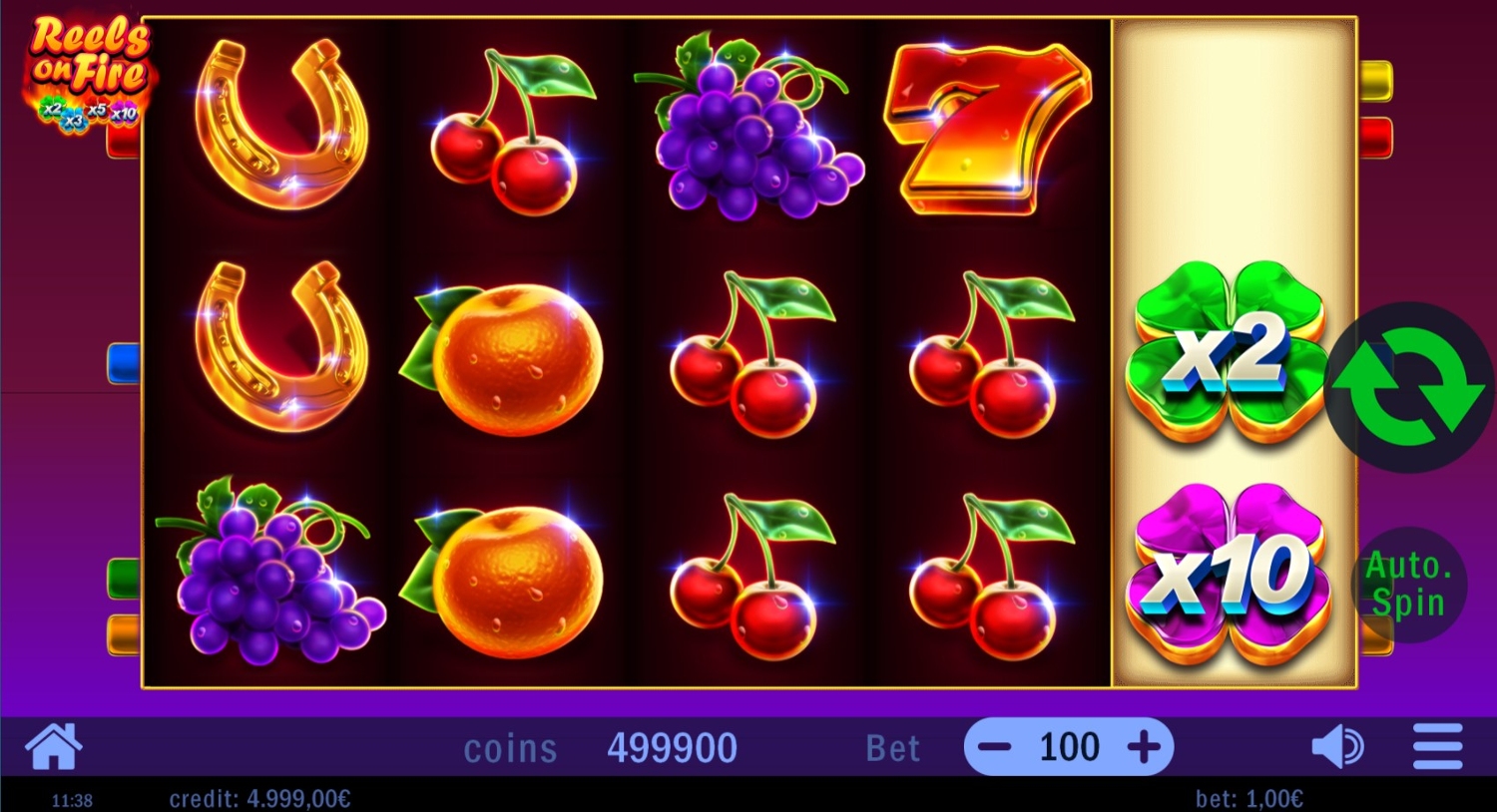 Reels on Fire Slot Gameplay