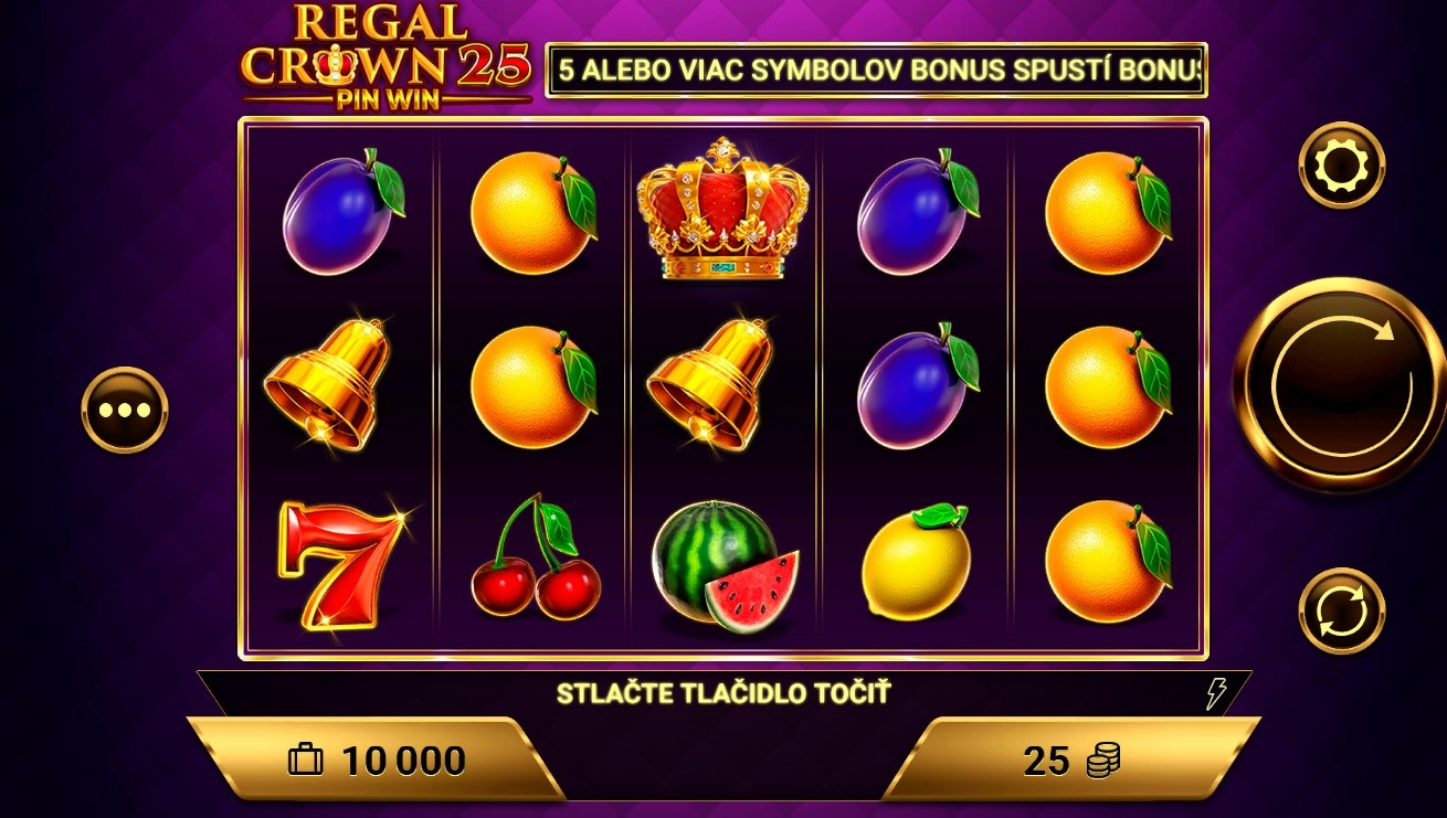 Regal Crown 25 Slot Gameplay