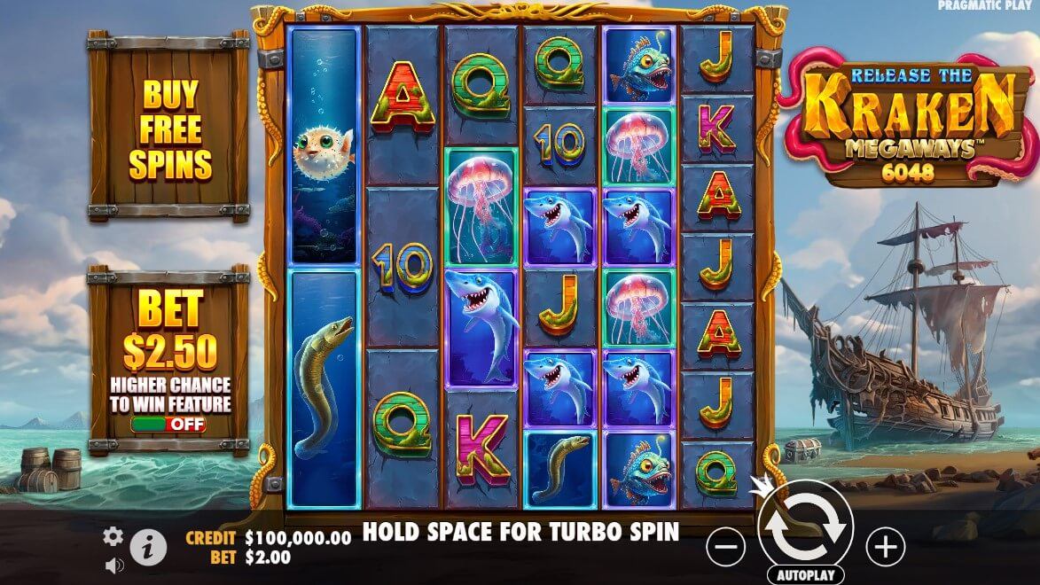 Release the Kraken Megaways Slot Gameplay