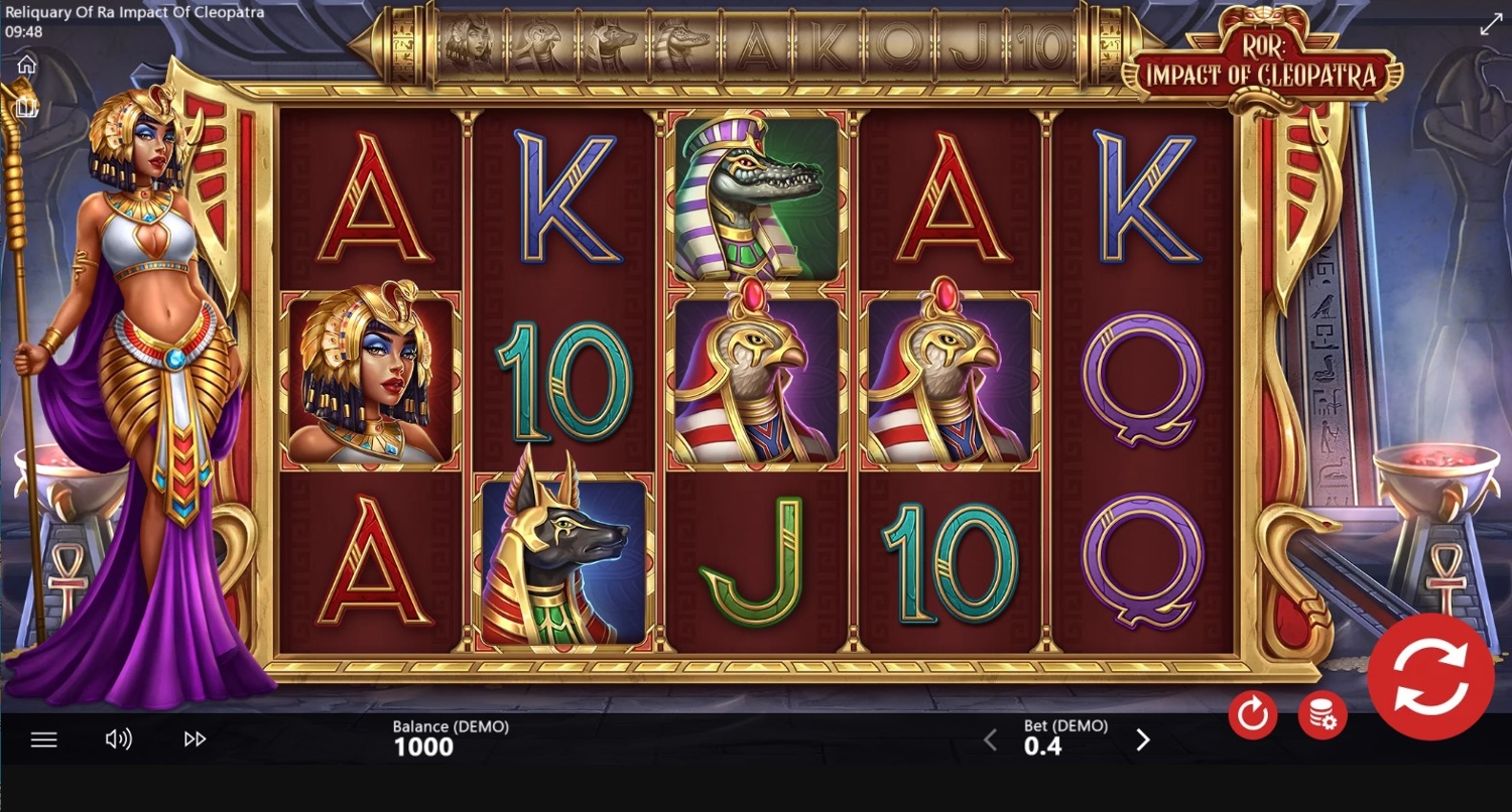 Reliquary of Ra Impact of Cleopatra Slot Gameplay