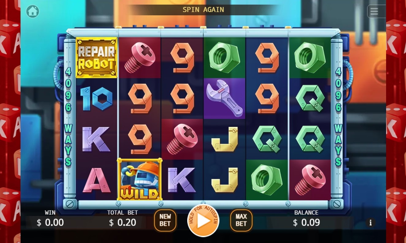 Repair Robot Slot Gameplay