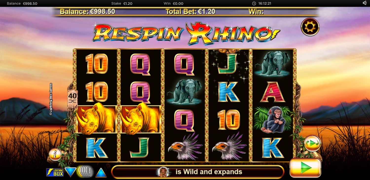 Respin Rhino Slot Gameplay