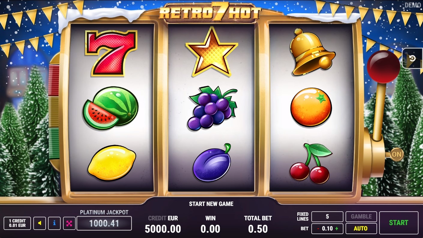Retro 7 Hot Christmas Slot Gameplay