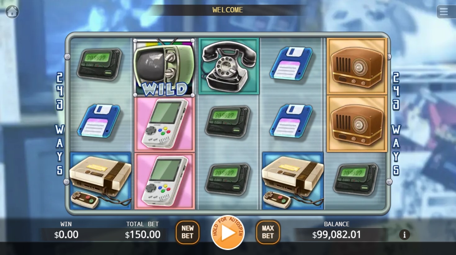 Retro Electronic Slot Gameplay