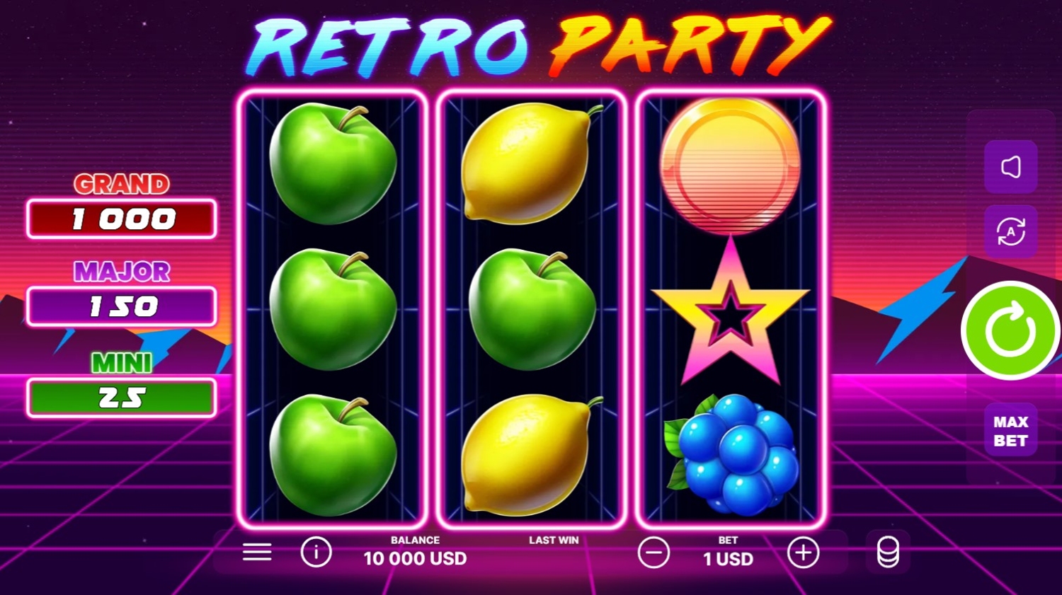 Retro Party Slot Gameplay