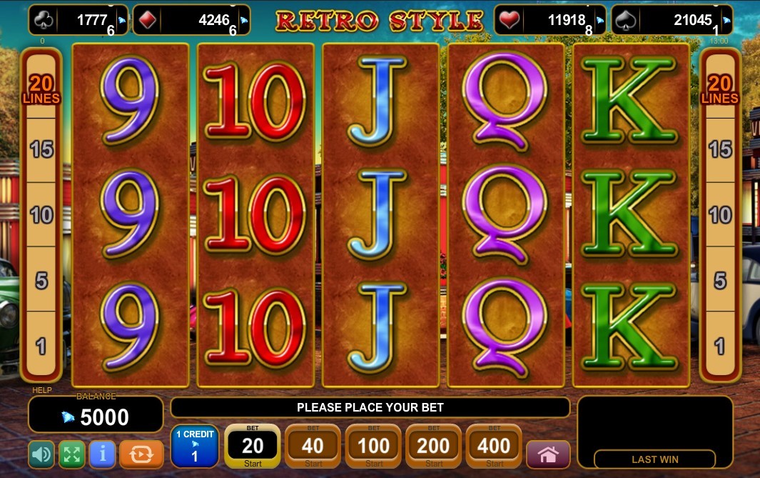 Retro Style Slot Gameplay