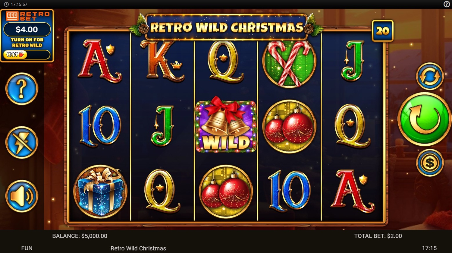 Retro Wild Christmas Slot Gameplay