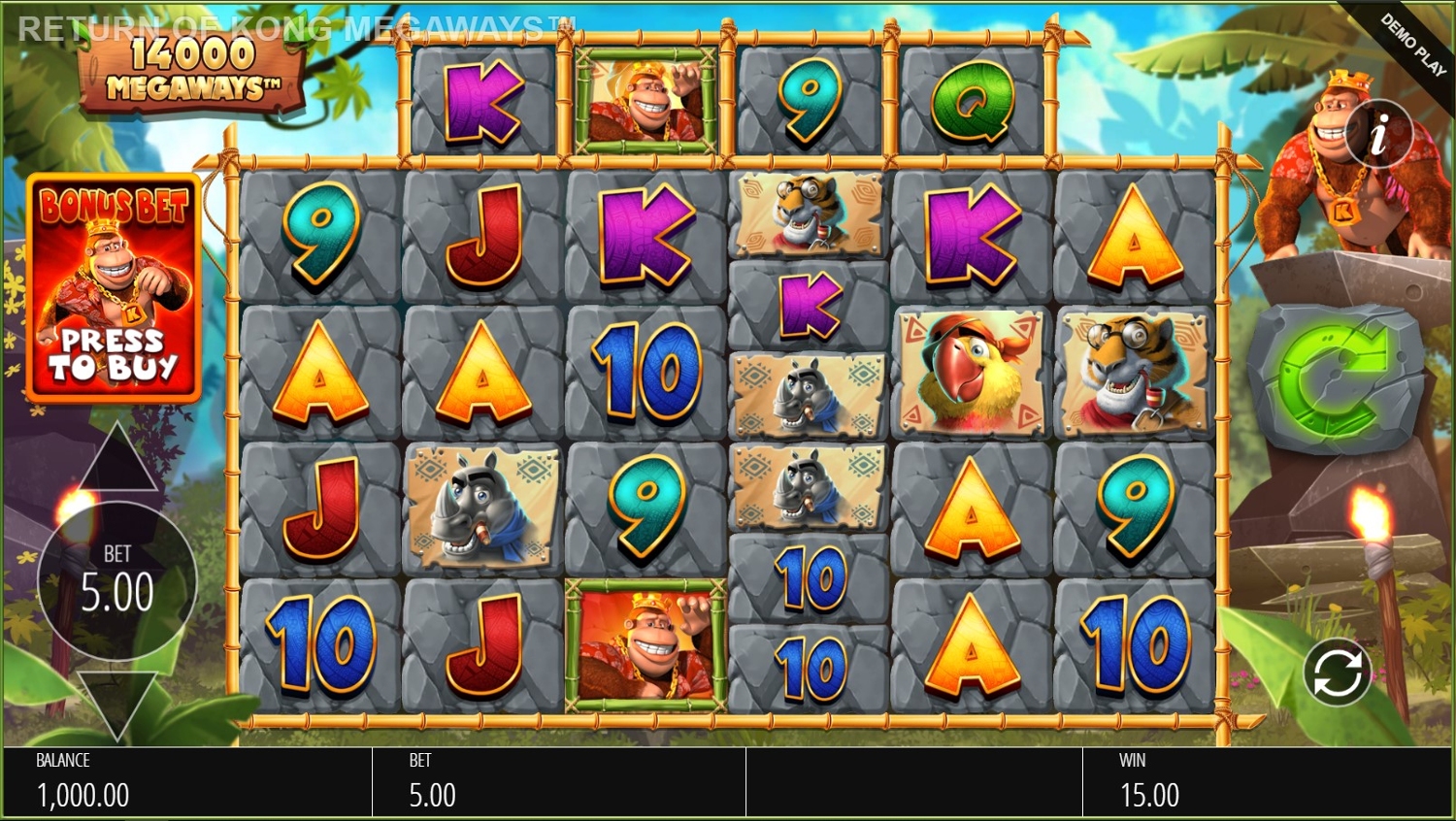 Return of Kong Megaways Slot Gameplay