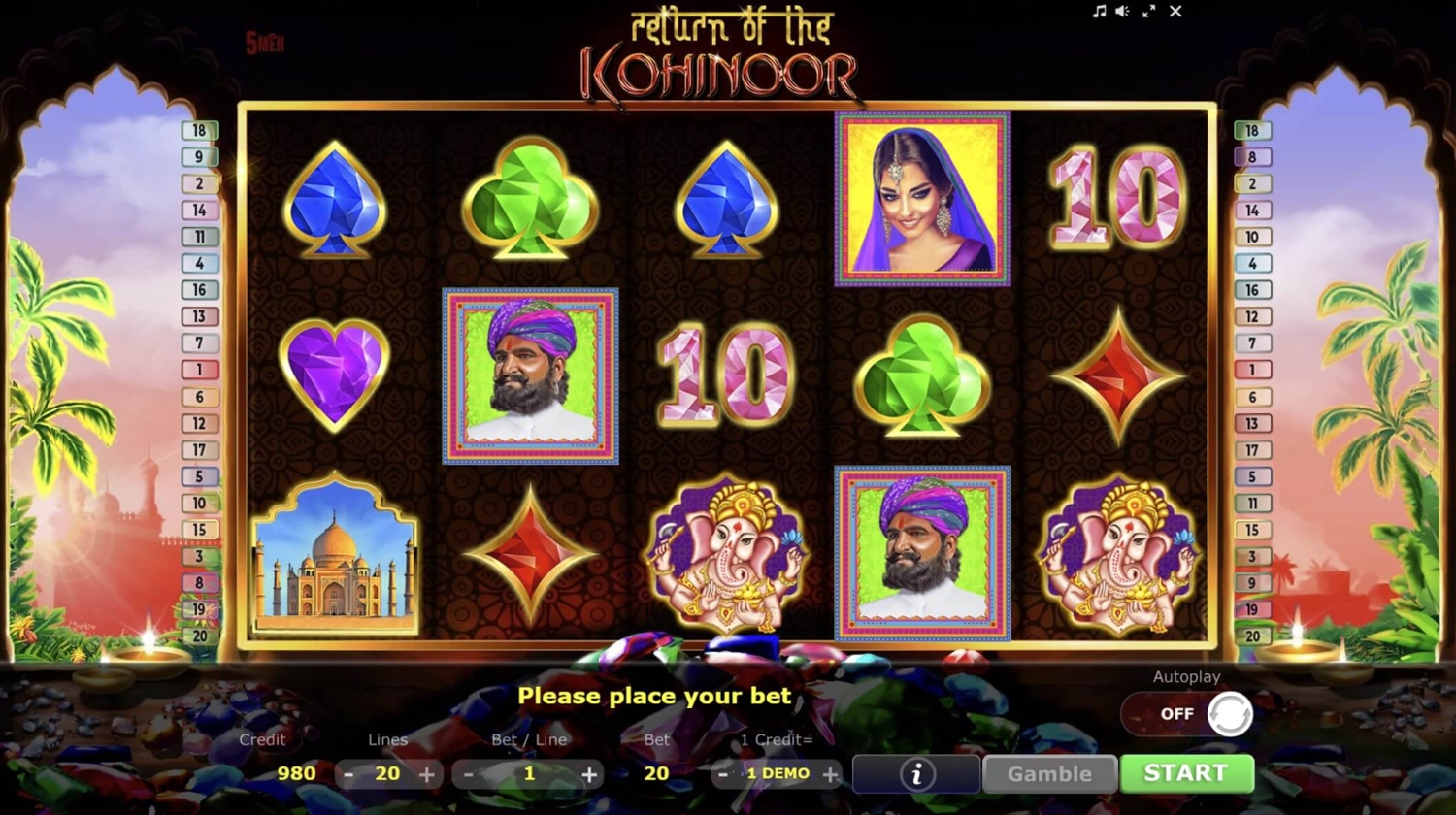 Return of the Kohinoor Slot Gameplay