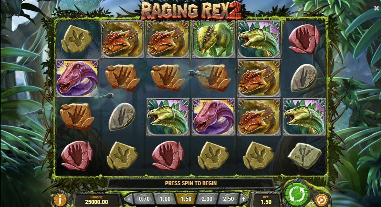 Raging Rex 2 Slot Gameplay