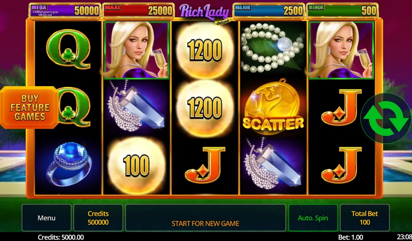 Rich Lady Deluxe Slot Gameplay