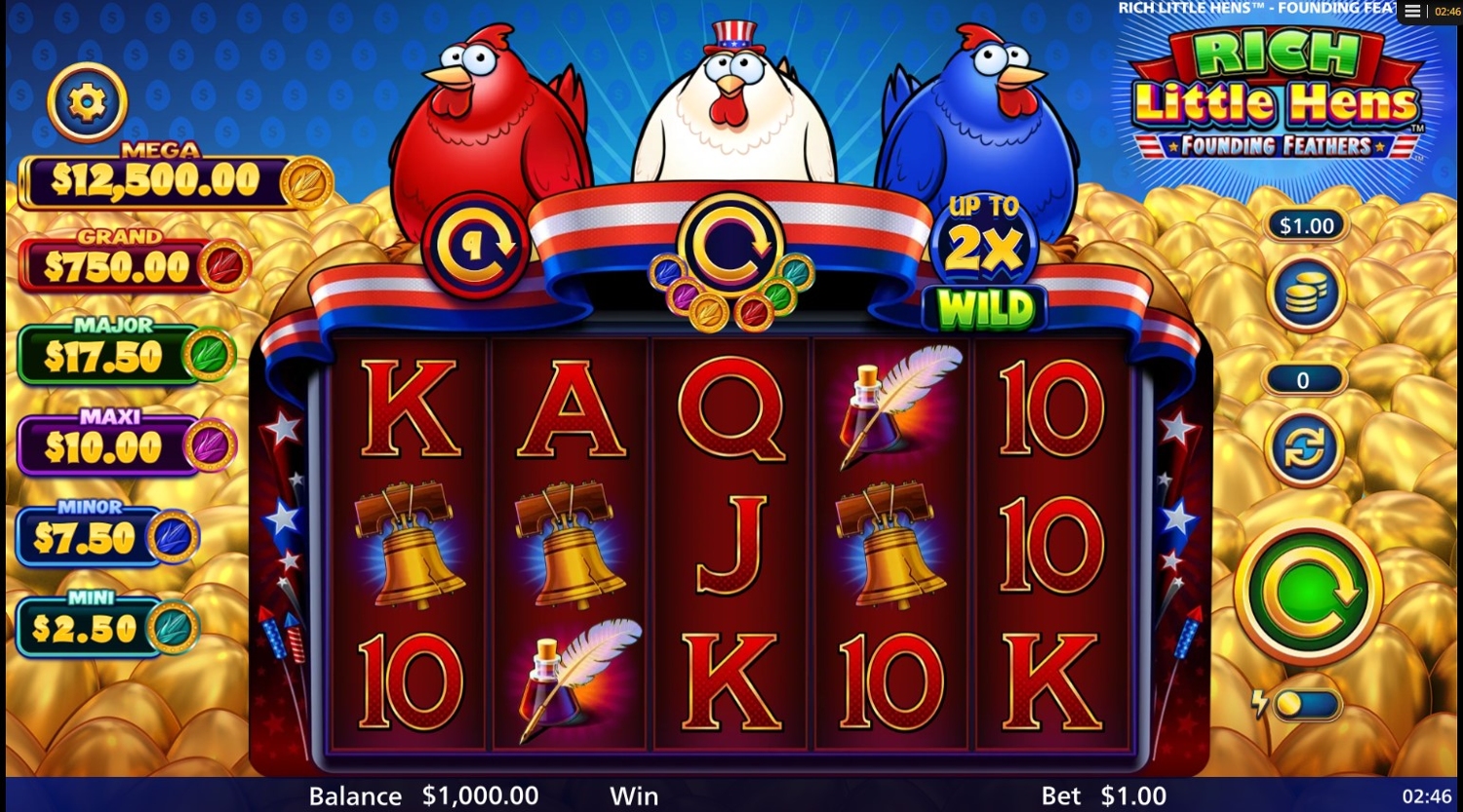 Rich Little Hens Founding Feathers Slot Gameplay