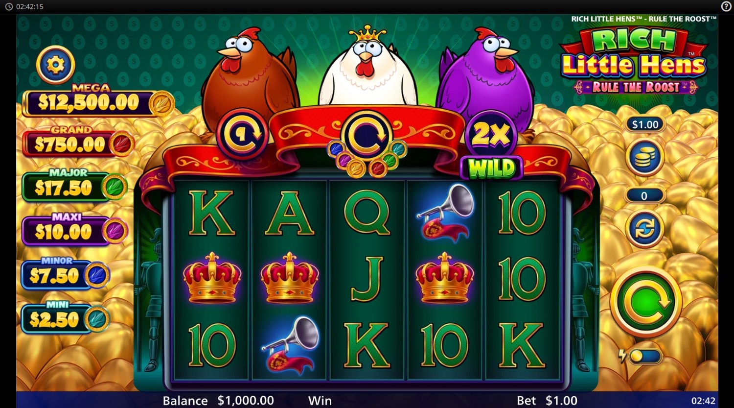 Rich Little Hens Rule the Roost Slot Gameplay