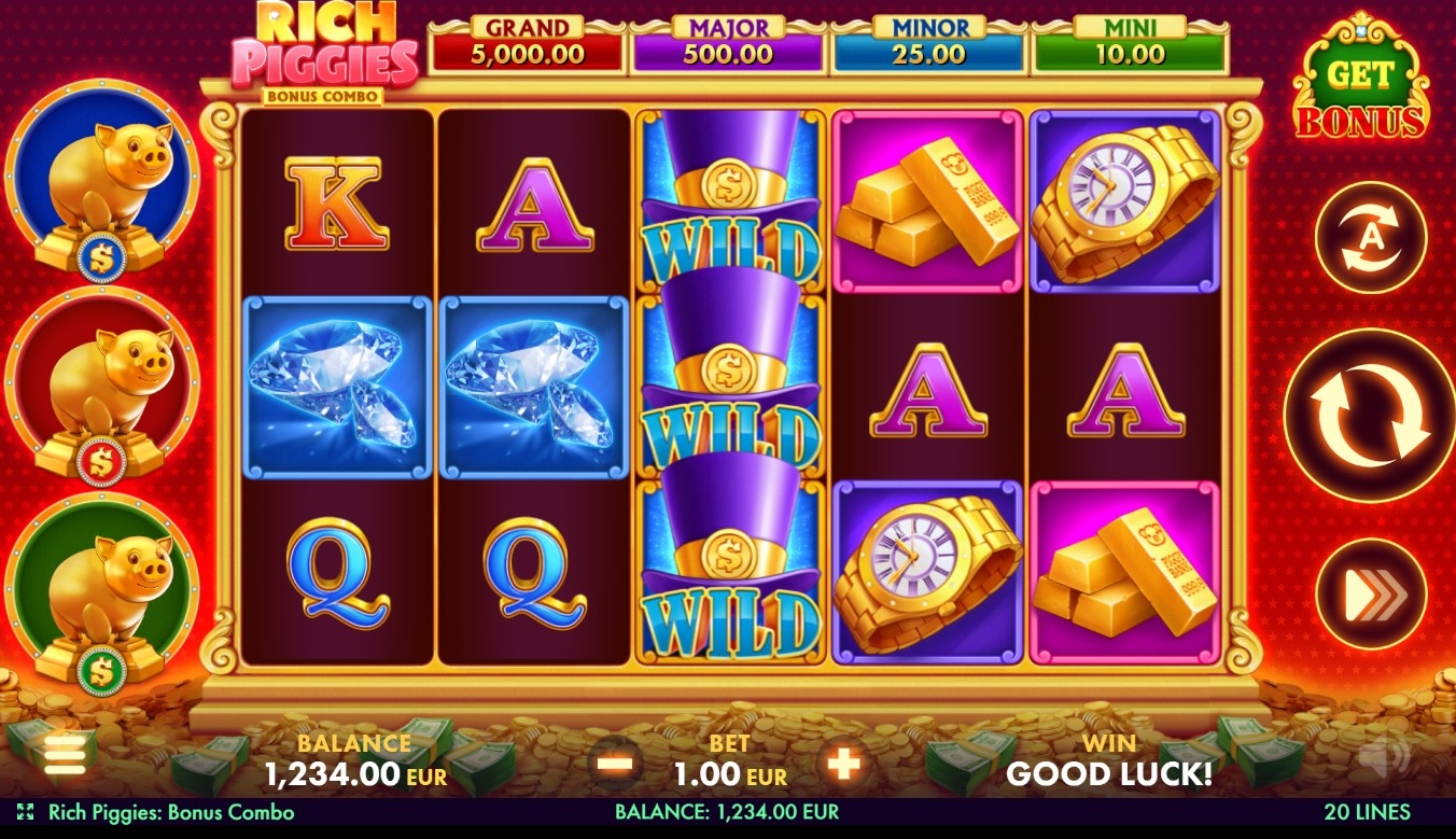 Rich Piggies Bonus Combo Slot Gameplay