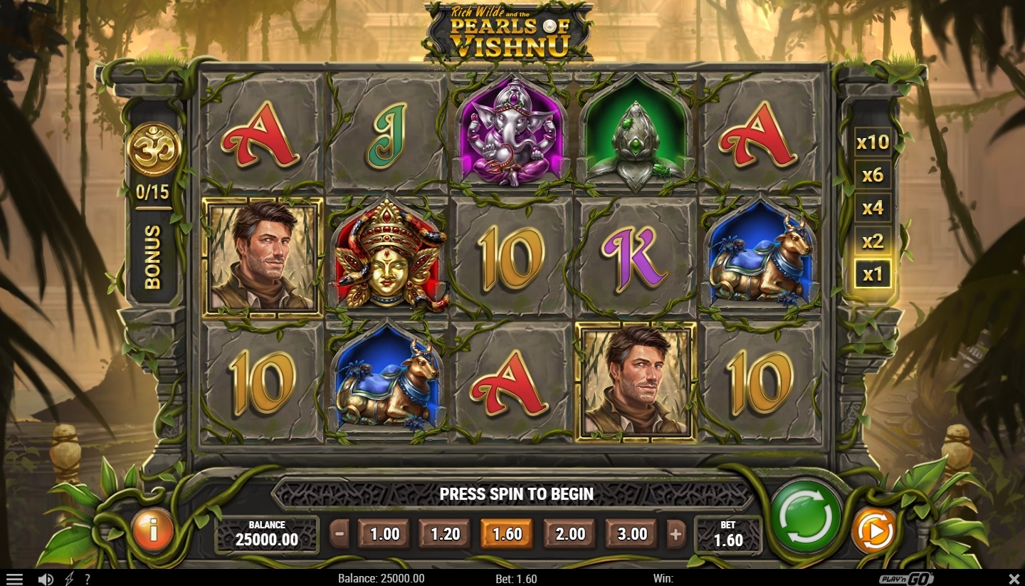 Rich Wilde and the Pearls of Vishnu Slot Gameplay