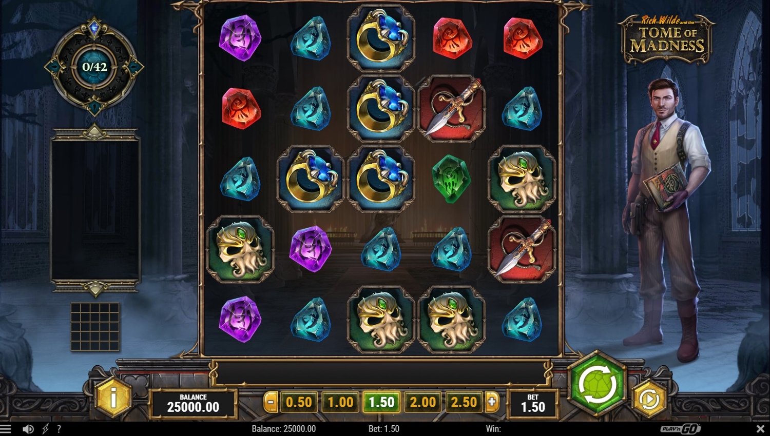 Rich Wilde and the Tome of Madness Slot Gameplay