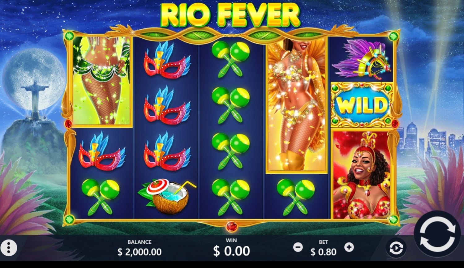 Rio Fever (Wizard Games) Slot Gameplay