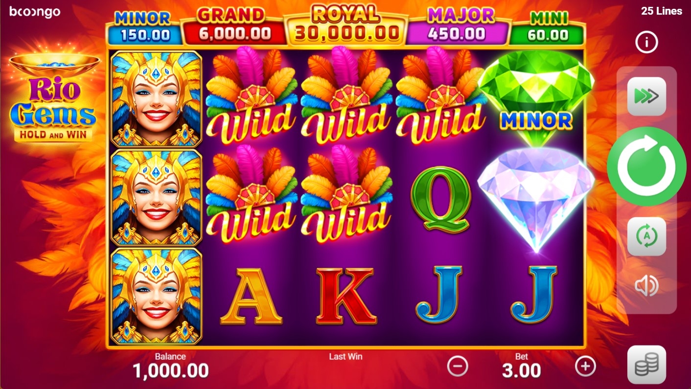 Rio Gems Slot Gameplay