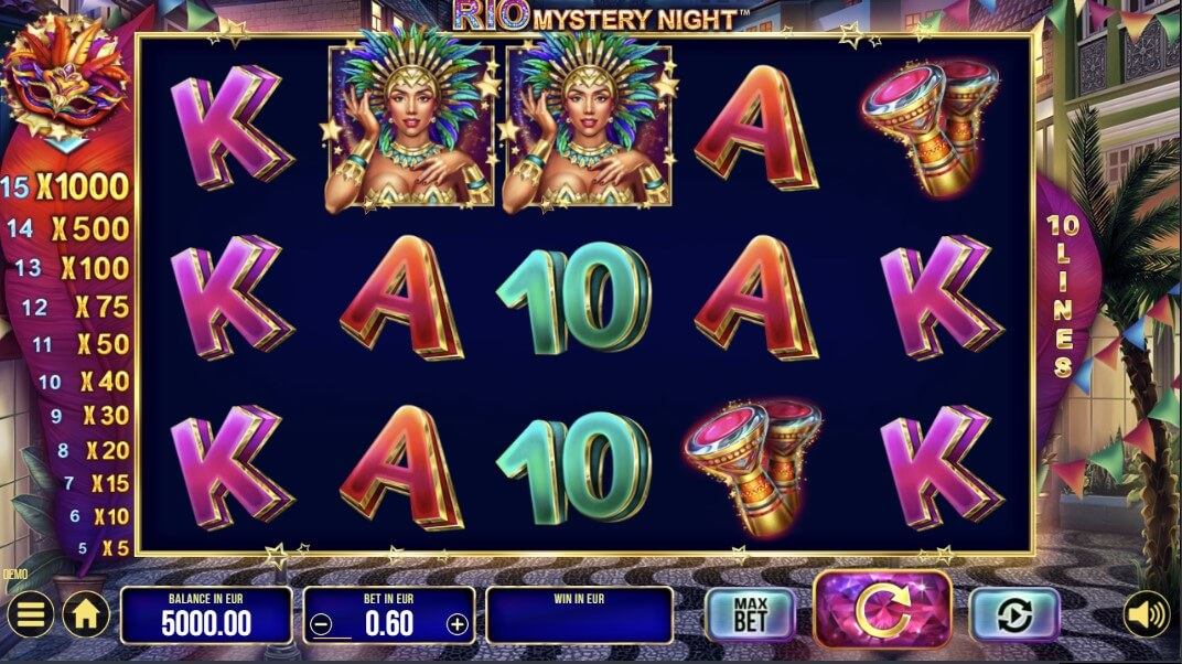 Rio Mystery Night Slot Gameplay