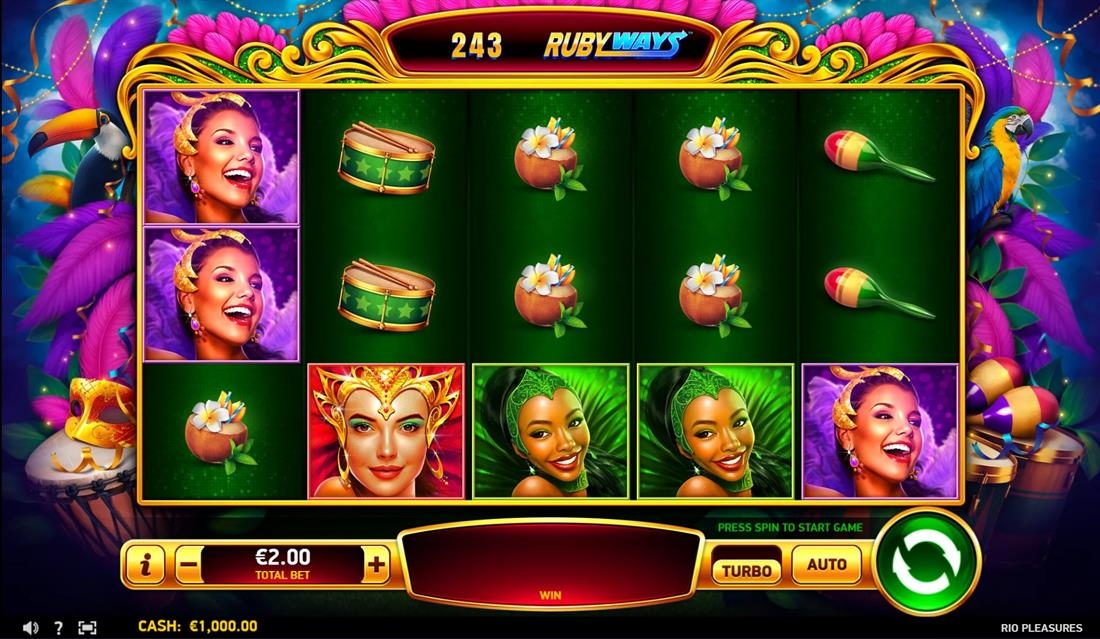 Rio Pleasures Slot Gameplay