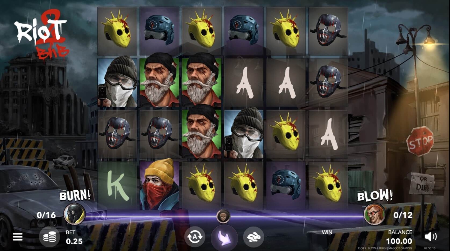 Riot 2: Blow & Burn Slot Gameplay