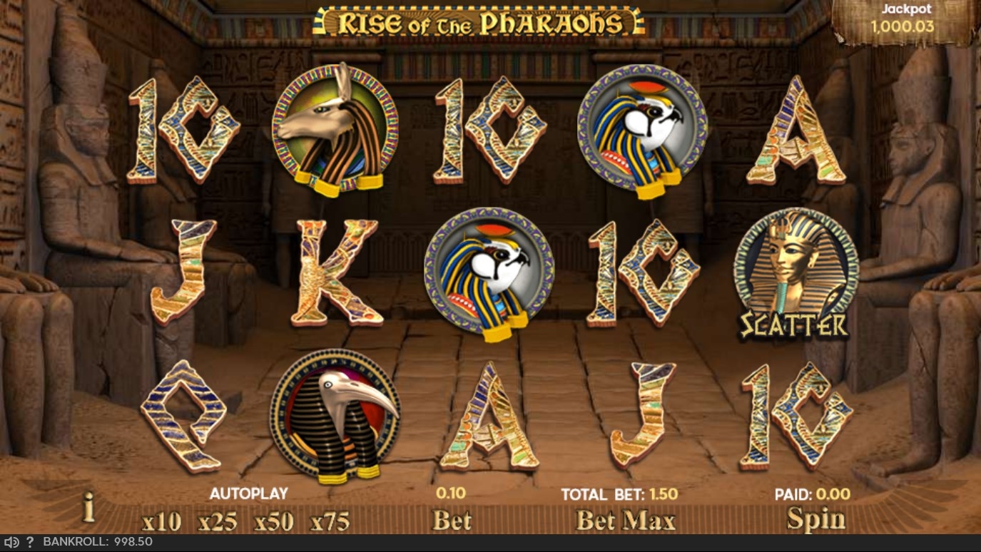 Rise of the Pharaohs Slot Gameplay